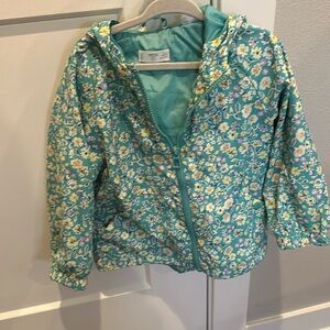 Mango kids floral windbreaker jacket